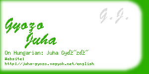 gyozo juha business card